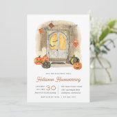 Festive Halloween Housewarming Party Kaart (Staand voorkant)