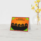 Festive Halloween Jack o' Lantern Silhouettes Kaart (Gele Bloem)