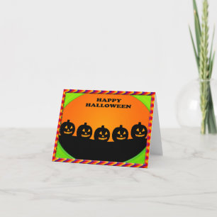 Festive Halloween Jack o' Lantern Silhouettes Kaart