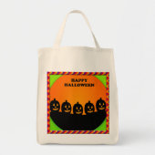 Festive Halloween Jack o' Lantern Silhouettes Tote Bag (Voorkant)