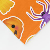 Festive Halloween Oranje Patterned Design Fleece Deken (Hoek)