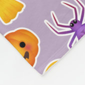 Festive Halloween Paars Patterned Design Fleece Deken (Hoek)