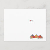 Festive Halloween Party Tree met vogels Uitnodiging Briefkaart (Achterkant)