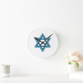 Festive Hanukkah Single Star Acrylic Wall klok (Huis)