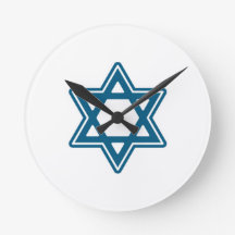 Festive Hanukkah Single Star Acrylic Wall klok