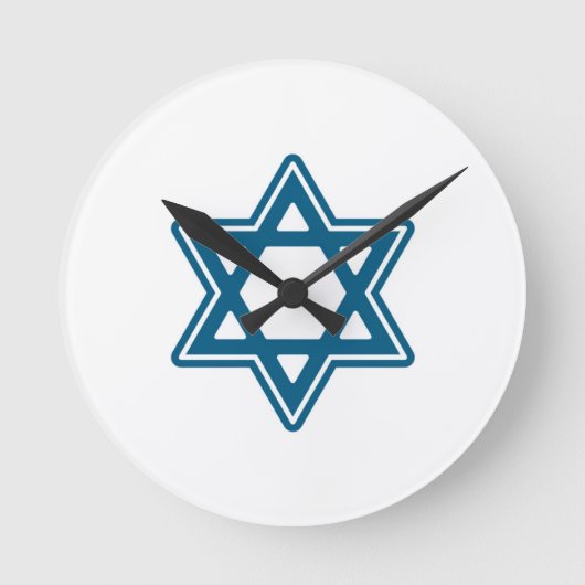 Festive Hanukkah Single Star Acrylic Wall klok (Voorkant)