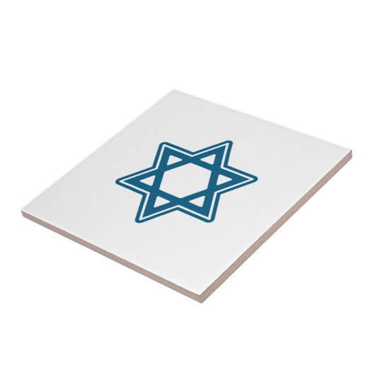Festive Hanukkah Single Star Ceramic Tile Tegeltje (Zijkant)