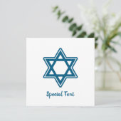 Festive Hanukkah Single Star v2 Folded Kaart (Staand voorkant)