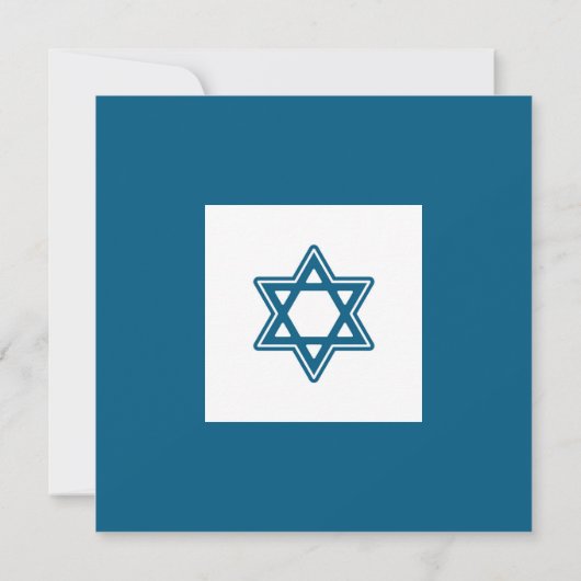 Festive Hanukkah Single Star v2 Folded Kaart (Achterkant)