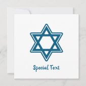 Festive Hanukkah Single Star v2 Folded Kaart (Voorkant)