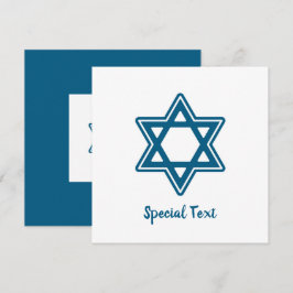 Festive Hanukkah Single Star v2 Folded Kaart
