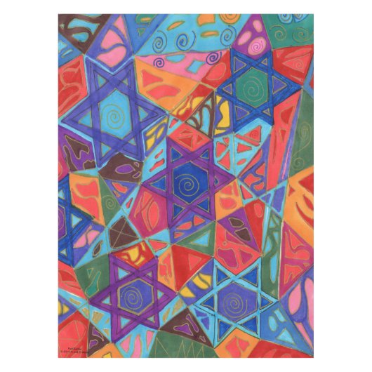 Festive Hanukkah tablecloth Tafelkleed (Voorkant)