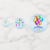 Festive Happy Birthday-ballonnen meerdere kleuren Confetti (Achterkanten)