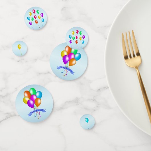 Festive Happy Birthday-ballonnen meerdere kleuren Confetti (Groep)