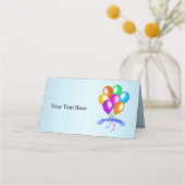 Festive Happy Birthday-ballonnen Streamers Plaatskaartje (Achterkant)