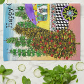 Festive Happy Camper Travel Kitchen Towel Theedoek (Gevouwen)