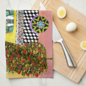 Festive Happy Camper Travel Kitchen Towel Theedoek (Quarter Fold)