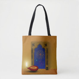 Festive Happy Diwali Fireworks - Canvas tas