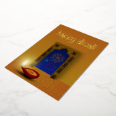 Festive Happy Diwali Fireworks Folie Feestdagenkaart (Gedraaid)