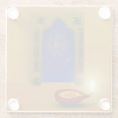 Festive Happy Diwali Fireworks - Glass Onderzetter (Achterkant)