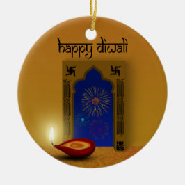 Festive Happy Diwali Fireworks - Ornament