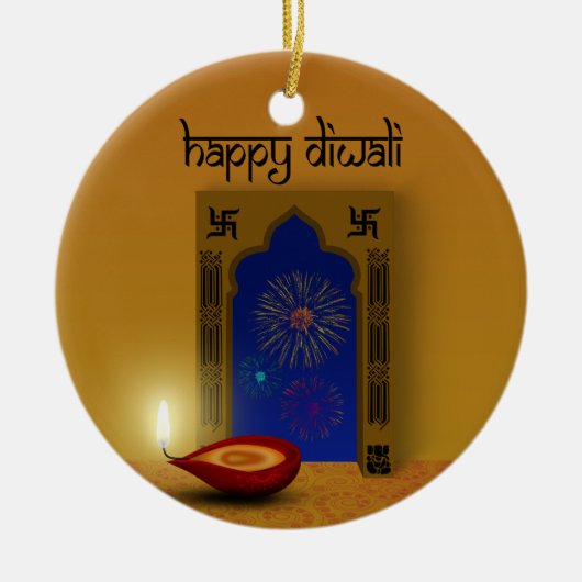 Festive Happy Diwali Fireworks - Ornament (Voorkant)