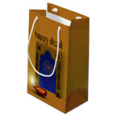Festive Happy Diwali Fireworks - Small Gift Bag Klein Cadeauzakje (Achterkant Gekanteld)