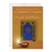 Festive Happy Diwali Fireworks - Uitnodiging