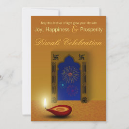Festive Happy Diwali Fireworks - Uitnodiging