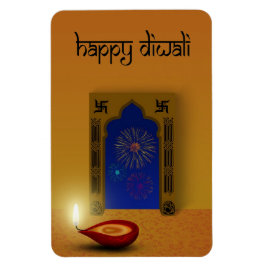 Festive Happy Diwali - Flexible Magnet Magneet