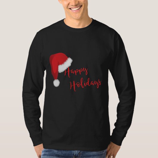 Festive Happy Holiday Santa Ha tCool T-shirt (Voorkant)