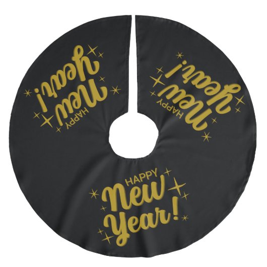 Festive Happy New Year Kerstboom Rok (Voorkant)