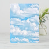 Festive Happy Sunny Clouds Achtergrond (Staand voorkant)