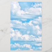 Festive Happy Sunny Clouds Achtergrond Briefpapier (Voorkant)