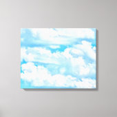 Festive Happy Sunny Clouds Achtergrond Canvas Afdruk (Voorkant)