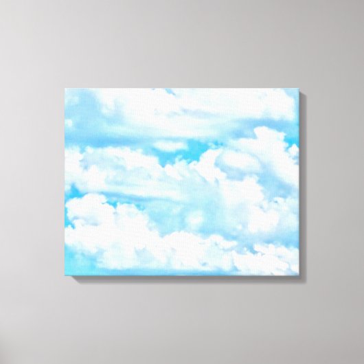 Festive Happy Sunny Clouds Achtergrond Canvas Afdruk (Voorkant)