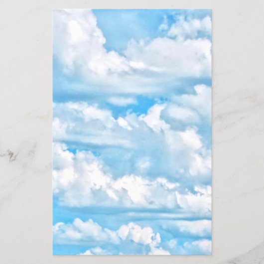 Festive Happy Sunny Clouds Achtergrond Flyer (Voorkant)