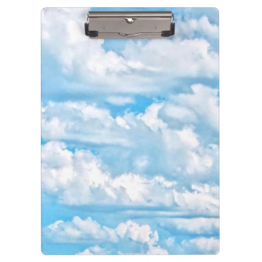 Festive Happy Sunny Clouds Achtergrond Klembord (Voorkant)