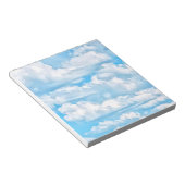 Festive Happy Sunny Clouds Achtergrond Notitieblok (Schuin)