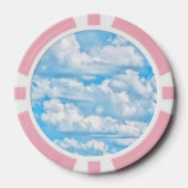 Festive Happy Sunny Clouds Achtergrond Pokerchips (Voorkant)