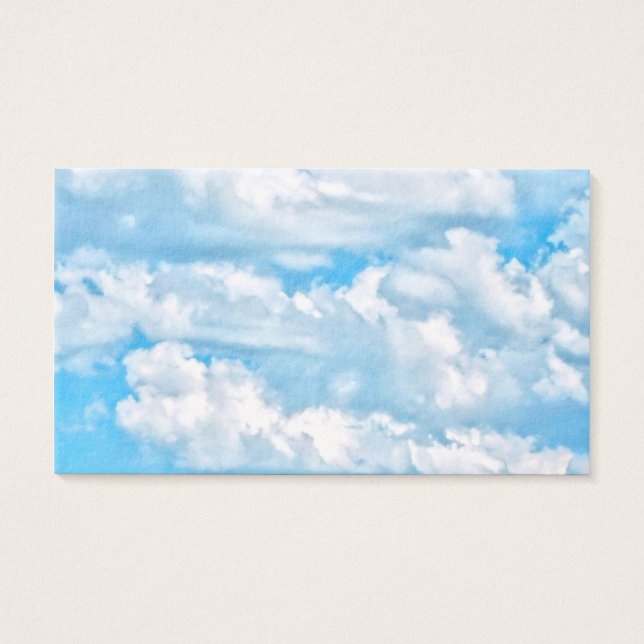 Festive Happy Sunny Clouds Achtergrond Visitekaartjes (Voorkant)