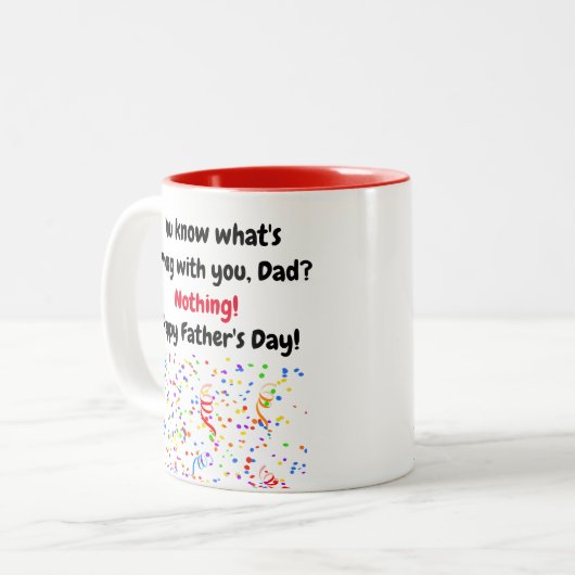 Festive Happy Vaderdag Tweekleurige Koffiemok (Voorkant links)