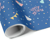 Festive Happy-verjaardag Cadeaupapier (Rol Hoek)