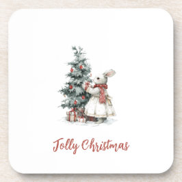 Festive Hard Plastic Coaster | Christmas Gift Bier Onderzetter