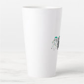 festive hats, Christmas lights Latte Mok (Voorkant)