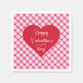 Festive Hearts Happy Valentine’s Day Napkins Servet (Voorkant)