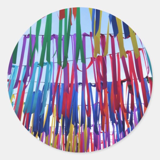 Festive, heldere regenboogkleurige Stickers (Voorkant)