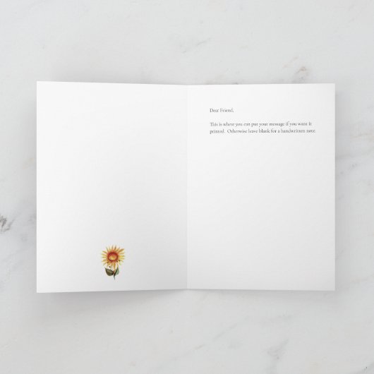 Festive Herfst Floral Wreater Hartelijk dank Bedankkaart (Binnen)