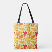 Festive Herfst Foliage Oranje gele rode bladeren Tote Bag (Achterkant)