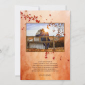 Festive Herfst Foto Jubileum Party Invitation Kaart (Achterkant)